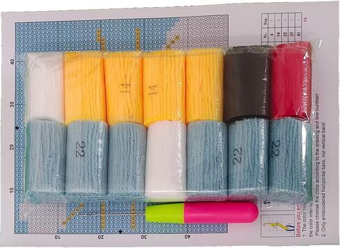 Numptain Latch Hook Kits for Kids,DIY Rug Crafts Bird Pattern Color Printed Canvas,Latch Hook Kits for Beginners Handmade Needlework Crafts Home Decoration,12"x12" in Kuwait