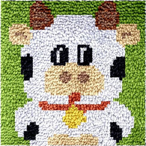 Numptain Latch Hook Kits for Kids,DIY Rug Crafts Bird Pattern Color Printed Canvas,Latch Hook Kits for Beginners Handmade Needlework Crafts Home Decoration,12"x12" in Kuwait