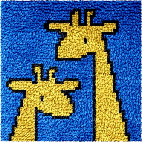Numptain Latch Hook Kits for Kids,DIY Rug Crafts Bird Pattern Color Printed Canvas,Latch Hook Kits for Beginners Handmade Needlework Crafts Home Decoration,12"x12" in Kuwait