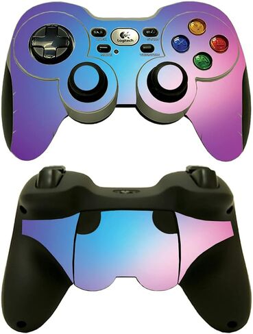MightySkins Skin Compatible with Logitech Wireless Gamepad F710 - Color Splash | Protective, Durable, and Unique Vinyl Decal wrap Cover | Easy to Apply, Remove, and Change Styles | Made in The USA in Saudi Arabia