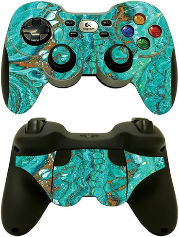 MightySkins Skin Compatible with Logitech Wireless Gamepad F710 - Color Splash | Protective, Durable, and Unique Vinyl Decal wrap Cover | Easy to Apply, Remove, and Change Styles | Made in The USA in Saudi Arabia