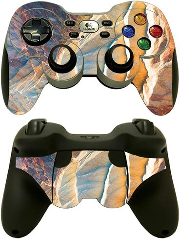 MightySkins Skin Compatible with Logitech Wireless Gamepad F710 - Color Splash | Protective, Durable, and Unique Vinyl Decal wrap Cover | Easy to Apply, Remove, and Change Styles | Made in The USA in Saudi Arabia