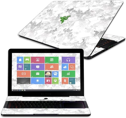 MightySkins Skin Compatible with Razer Blade Pro 17" - Artic Camo | Protective, Durable, and Unique Vinyl Decal wrap Cover | Easy to Apply, Remove, and Change Styles | Made in The USA in Saudi Arabia