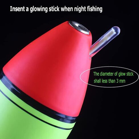 10 قطع من FASPLORE 4 مقاسات من عوامات الصيد والبوبرز تأتي مع 10 قطع من أعواد الصيد المتوهجة المطلية بالمطاط من إسفنج EVA بوزن 1 أونصة، 2/3 أونصة، 1/3 أونصة، 1/6 أونصة. in Kuwait