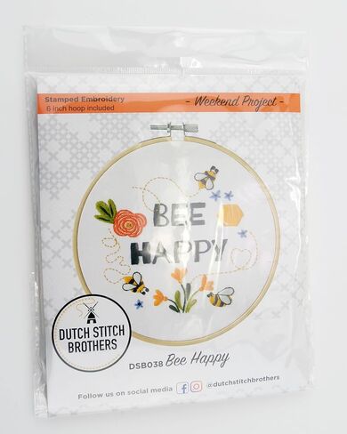 مجموعة أدوات تطريز القمر من DUTCH STITCH BROTHERS مع نمط وتعليمات. أطقم تطريز مختومة مع ملابس مطرزة بنمط. طوق تطريز مقاس 6 بوصة in Kuwait