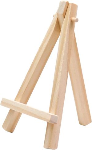 10 Pcs Wooden Easels Mini Easel Stand Small Easels for Display Tripod Cards Stand Art Craft Display Easels(5 Inch) in Saudi Arabia