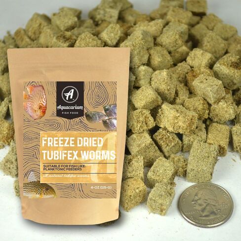 Aquacarium Tubifex Worms Freeze Dried Bulk Tropical Fish Food (1/4 Pound) in Saudi Arabia