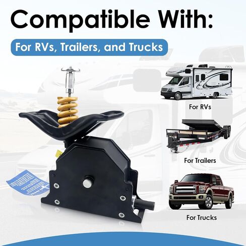 رافعة الإطارات الاحتياطية KITONLA 159056 RV، متوافقة مع رافعات الإطارات الاحتياطية للشاحنات RVs، باللون الأسود in Kuwait