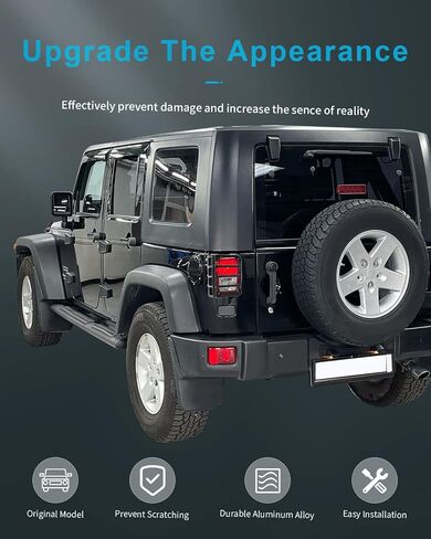 cciyu for Jeep Tail Light Protectors Black Rear Tail Light Covers Guards Protectors Fit for 2007-2017 for Jeep Wrangler JK Tail Light Guards Cover in Saudi Arabia