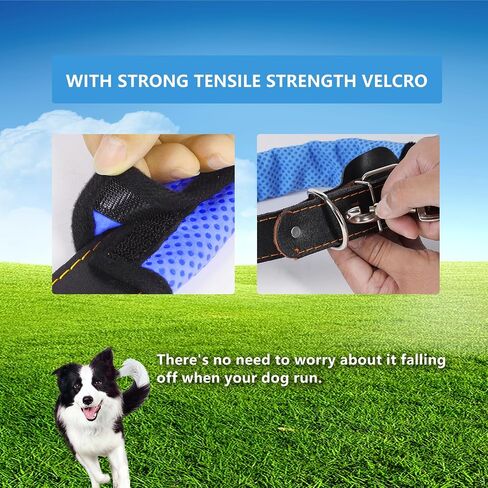Zestbina Dog Cooling Bandana,Pet Ice Scarfs,Dog Breathable Dissipation Collar,Collar Partner,Essential Summer Pet Supplies,Fit 99% Dog Collars,for Dog Calming Hot Weather,2 Pack in Saudi Arabia