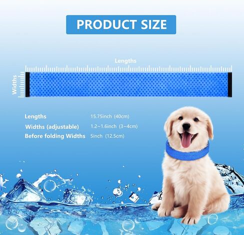 Zestbina Dog Cooling Bandana,Pet Ice Scarfs,Dog Breathable Dissipation Collar,Collar Partner,Essential Summer Pet Supplies,Fit 99% Dog Collars,for Dog Calming Hot Weather,2 Pack in Saudi Arabia