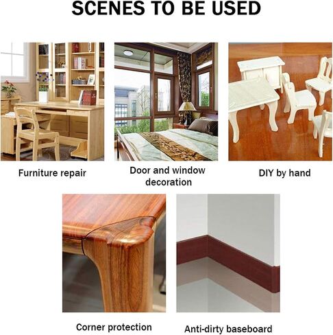 Wood Grain Repair Tape, Upholstery Wood Duct Tape, Realistic Wood Colored Stickers for Wicker Furniture, Wood Veneer Roll, Repair Tape Patch Wood Textured Adhesive for Tables, Doors, Floor (Type D) in Saudi Arabia