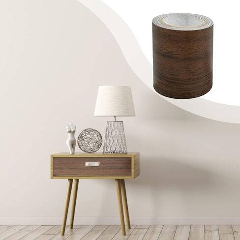 Wood Grain Repair Tape, Upholstery Wood Duct Tape, Realistic Wood Colored Stickers for Wicker Furniture, Wood Veneer Roll, Repair Tape Patch Wood Textured Adhesive for Tables, Doors, Floor (Type D) in Saudi Arabia
