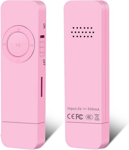 MP3 Player, Music Player with 8GB Micro SD Card, Built-in Speaker, Ultra Slim Music Player, Portable HiFi Lossless Sound, Support up to 64GB in Saudi Arabia