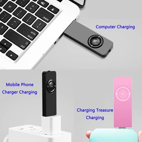 MP3 Player, Music Player with 8GB Micro SD Card, Built-in Speaker, Ultra Slim Music Player, Portable HiFi Lossless Sound, Support up to 64GB in Saudi Arabia