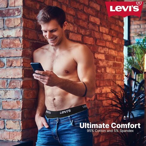 Levi's Mens Boxer Briefs Breathable Stretch Underwear 4 Pack in Saudi Arabia
