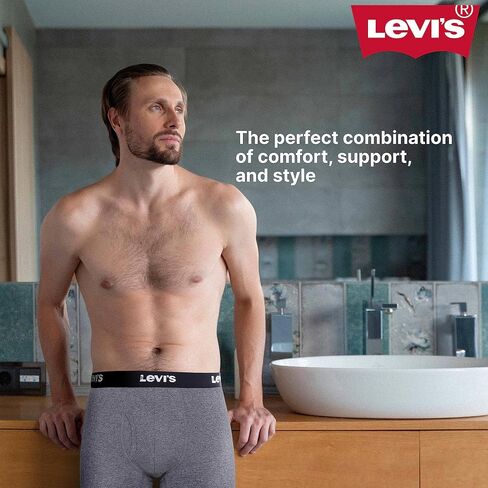 Levi's Mens Boxer Briefs Breathable Stretch Underwear 4 Pack in Saudi Arabia
