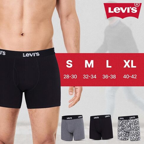 Levi's Mens Boxer Briefs Breathable Stretch Underwear 4 Pack in Saudi Arabia