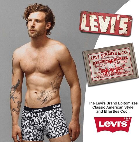 Levi's Mens Boxer Briefs Breathable Stretch Underwear 4 Pack in Saudi Arabia