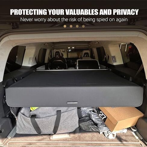 Cargo Cover for Rivian R1S Accessories - Tesmirror Retractable Cargo Cover Shade Trunk Cover Privacy Security Screen Luggage Shield Shade for 𝗥𝗶𝘃𝗶𝗮𝗻 𝗥𝟭𝗦 in Saudi Arabia