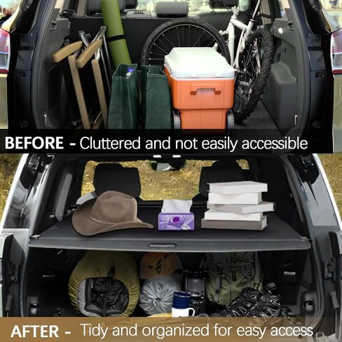 Cargo Cover for Rivian R1S Accessories - Tesmirror Retractable Cargo Cover Shade Trunk Cover Privacy Security Screen Luggage Shield Shade for 𝗥𝗶𝘃𝗶𝗮𝗻 𝗥𝟭𝗦 in Saudi Arabia