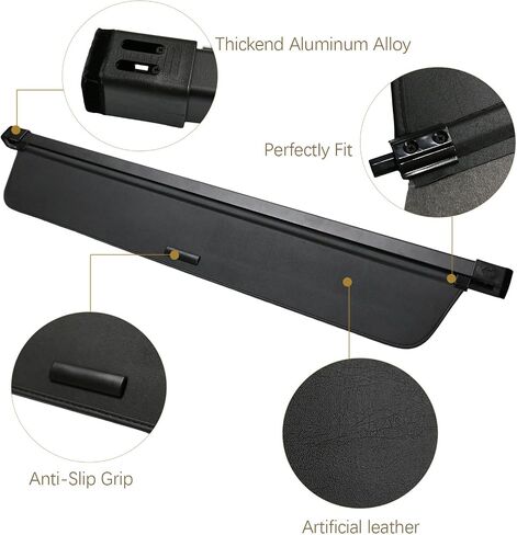 Cargo Cover for Rivian R1S Accessories - Tesmirror Retractable Cargo Cover Shade Trunk Cover Privacy Security Screen Luggage Shield Shade for 𝗥𝗶𝘃𝗶𝗮𝗻 𝗥𝟭𝗦 in Saudi Arabia