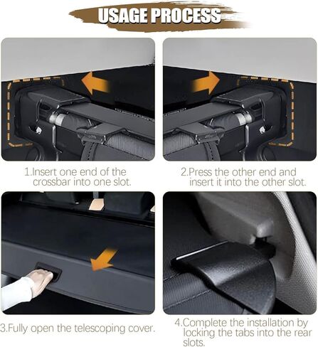 Cargo Cover for Rivian R1S Accessories - Tesmirror Retractable Cargo Cover Shade Trunk Cover Privacy Security Screen Luggage Shield Shade for 𝗥𝗶𝘃𝗶𝗮𝗻 𝗥𝟭𝗦 in Saudi Arabia