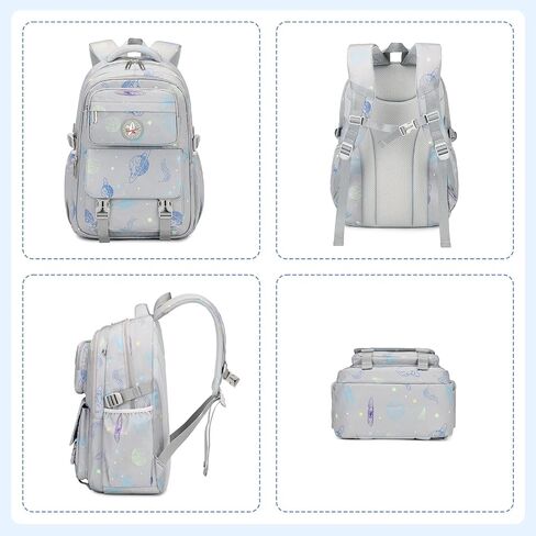 Kids Backpack, Cartoon Space Boys School Backpack, Bookbag for Primary Elementary Middle School, Age 6-14 Years Old,Gray in Saudi Arabia
