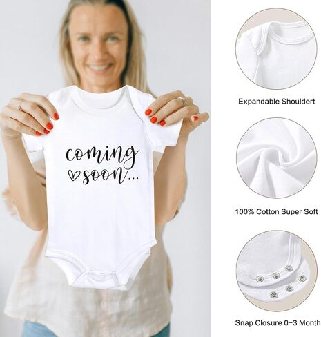 Pregnancy Announcement, Coming Soon Baby Announcement For Grandparents Dad Husband Family, Pregnancy Reveal Ideas, Gender Reveal Baby Shower Gifts -Felt Letter Board, Baby Onesie, Booties, Wooden Sign in Saudi Arabia