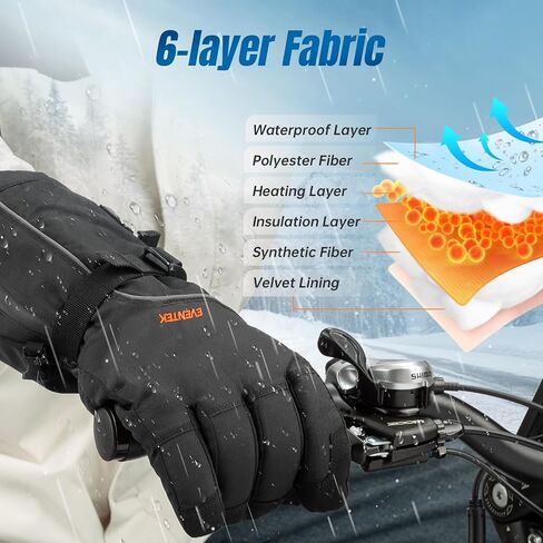 Heated Gloves for Men Women, Rechargeable Heated Gloves 7.4V with 3200mAh*2 Battery, Electric Gloves Waterproof Windproof for Arthritis Hands, Touchscreen Heated Gloves for Motorcycle/Skiing/Hunting in Saudi Arabia