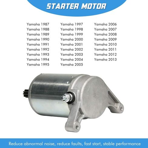 Starter Replacement for Select 1987-2013 Yamaha 350 Raptor, Big Bear, Warrior, Kodiak 1UV8180050, 1UY8180051, 1UY8189000, 1YW-81800-50, 128000-3760, ND2280009310, 41054018, SMU0065 in Saudi Arabia