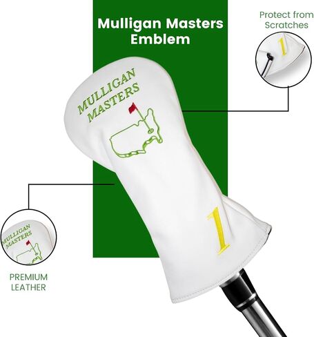 Lucky Links Premium Leather Golf Mallet and Driver Cover - Ultimate Club Protection with Plush Interior, Universal Fit, 3 Putt Masters Designed for Enthusiasts in Saudi Arabia
