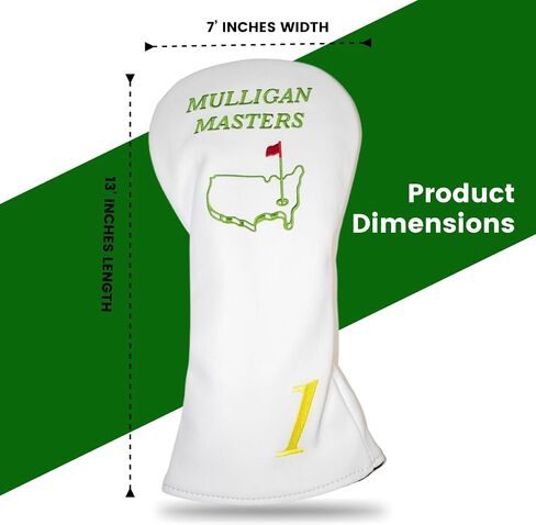 Lucky Links Premium Leather Golf Mallet and Driver Cover - Ultimate Club Protection with Plush Interior, Universal Fit, 3 Putt Masters Designed for Enthusiasts in Saudi Arabia