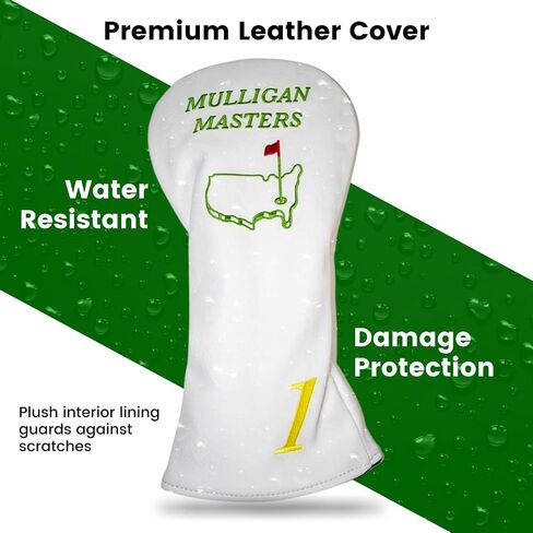 Lucky Links Premium Leather Golf Mallet and Driver Cover - Ultimate Club Protection with Plush Interior, Universal Fit, 3 Putt Masters Designed for Enthusiasts in Saudi Arabia