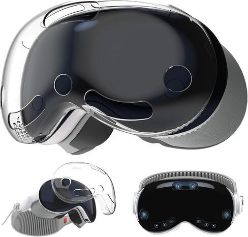 غطاء حماية من oyeftp Vision Pro، حافظة واقية من مادة TPU، حافظة VR Pro مضادة للخدش ومضادة للصدمات وخفيفة الوزن وشفافة لسماعات الواقع الافتراضي، حافظة نظارات VR Pro غطاء واقي للشاشة الأمامية in Kuwait