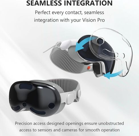 غطاء حماية من oyeftp Vision Pro، حافظة واقية من مادة TPU، حافظة VR Pro مضادة للخدش ومضادة للصدمات وخفيفة الوزن وشفافة لسماعات الواقع الافتراضي، حافظة نظارات VR Pro غطاء واقي للشاشة الأمامية in Kuwait