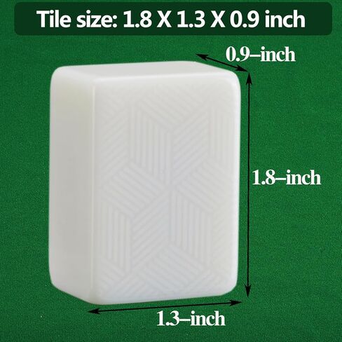 ملحقات طاولة ماجونج الأوتوماتيكية من ماجونج مجموعة ماجونج مغناطيسية 144 بلاطة ماجونج صينية متعددة الوظائف (تشغيل آلي، فرك يدوي) (أبيض، 1.8 × 1.3 × 0.9 بوصة) in Kuwait