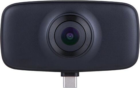 كاميرا رياضية KanDao QooCam Fun بزاوية 360 درجة، منفذ من النوع C فقط، كاميرا فيديو وصورة بانورامية 360 درجة، تسجيل مباشر 360 درجة، تطبيقات، كاميرا فيديو ثابتة للرياضة، أسود in Kuwait