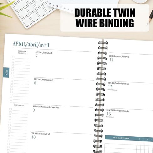 Willow Creek Press Cabana Stripe Academic July 2024 - June 2025 Softcover Spiral-Bound Weekly Planner (6.5" x 8.5") in Saudi Arabia