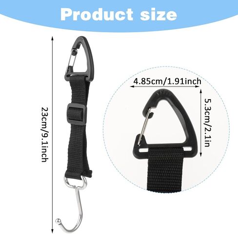 2Pcs Adjustable Car Seat Hooks, Headrest Hanger Car Purse Hook for Car Stainless Steel Storage Organizer Holder for Handbag Purse Coat, Max Load 100 lbs in Saudi Arabia