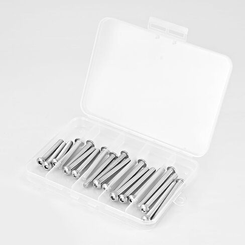 M5 x 60mm 65mm 70mm 75mm 80mm Button Head Socket Cap Screws Bolts 304 Stainless Steel Metric Machine Allen Hex Drive, Fully Threaded, Assortment Kit 25PCS in Saudi Arabia