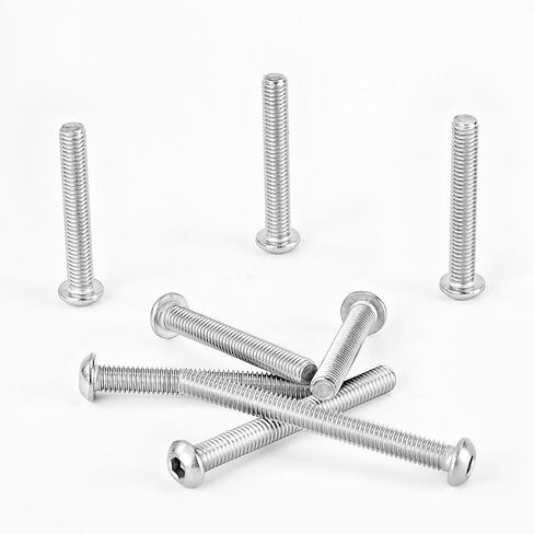 M5 x 60mm 65mm 70mm 75mm 80mm Button Head Socket Cap Screws Bolts 304 Stainless Steel Metric Machine Allen Hex Drive, Fully Threaded, Assortment Kit 25PCS in Saudi Arabia