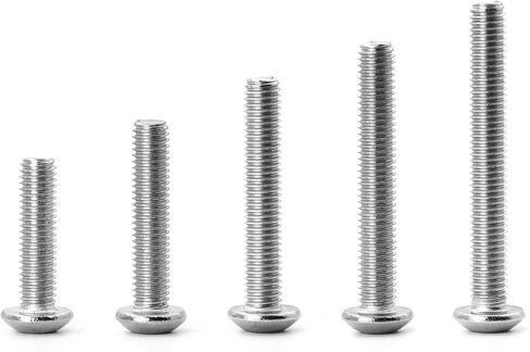 M5 x 60mm 65mm 70mm 75mm 80mm Button Head Socket Cap Screws Bolts 304 Stainless Steel Metric Machine Allen Hex Drive, Fully Threaded, Assortment Kit 25PCS in Saudi Arabia