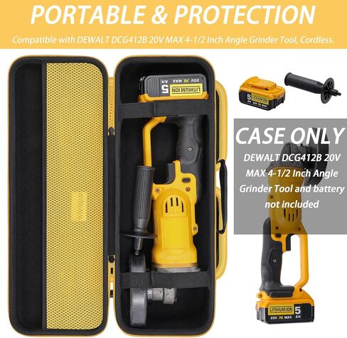 khanka Hard Travel Case Replacement for DEWALT DCG412B 20V MAX 4-1/2 Inch Angle Grinder Tool, Cordless,Case Only. in Saudi Arabia