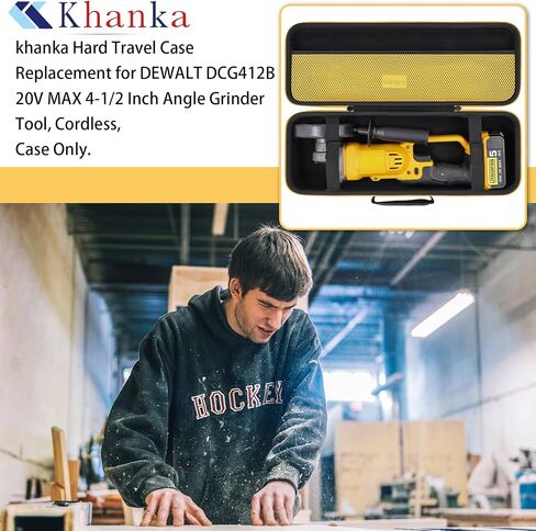 khanka Hard Travel Case Replacement for DEWALT DCG412B 20V MAX 4-1/2 Inch Angle Grinder Tool, Cordless,Case Only. in Saudi Arabia