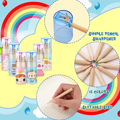 Outus 60 Packs Mini Colored Pencils Bulk with Sharpener Cute Mini Cartoon Coloring Pencil Kawaii Color Pencils Portable Sketching Supplies for Kids Adults Drawing Painting Writing School in Saudi Arabia