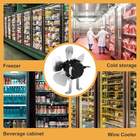 محرك مروحة ثلاجة كونفلاي 115 فولت 60 هرتز 15 وات 0.33 أمبير 1500 دورة في الدقيقة محرك مروحة مكثف للثلاجة، محرك مروحة تبريد موفر للطاقة لمعدات التبريد، مبردات المشروبات (15، واط) in Kuwait