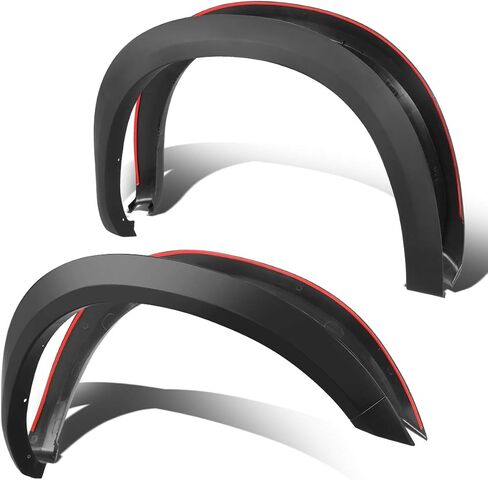 DNA MOTORING WF-81018-MBK OE Style Fender Flare Cover عجلة حامي 4 قطعة/المجموعة متوافق مع 10-18 دودج رام 2500 3500 in Saudi Arabia