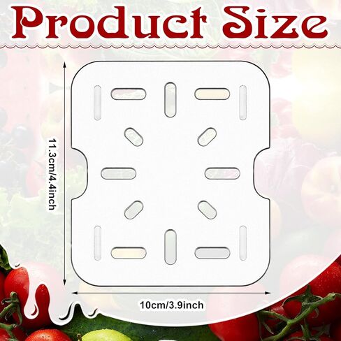 16 Pcs Plastic Drain Shelf 1/6 Size Food Pan, Clear Acrylic Drain Tray for Commercial Hotel Kitchen in Saudi Arabia