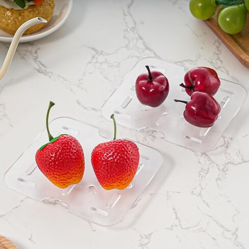 16 Pcs Plastic Drain Shelf 1/6 Size Food Pan, Clear Acrylic Drain Tray for Commercial Hotel Kitchen in Saudi Arabia